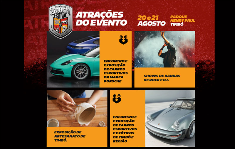 1º Borck Festival e Encontro e Exposição de carros esportivos e da marca Porsche é neste final de semana 1º Borck Festival e Encontro e Exposição de carros esportivos e da marca Porsche é neste final de semana