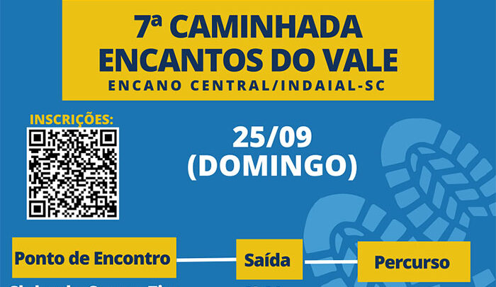 Abertas as inscrições para a 7ª Caminhada Encantos do Vale que ocorrerá em 25 de setembro