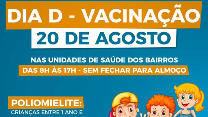 Timbó – Unidades de Saúde abrem neste sábado para Dia D contra a Poliomielite e de Multivacinação