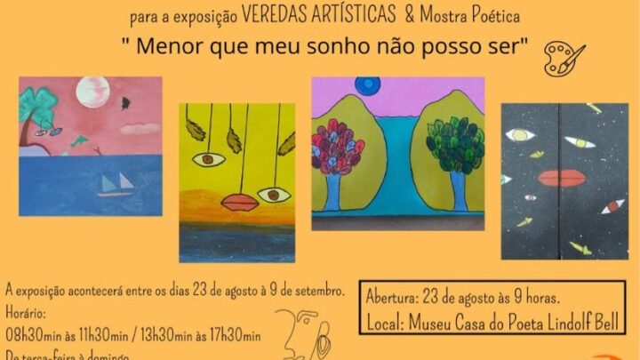 Alunos da Escola Erwin Prade promovem exposição e mostra poética no Museu Casa do Poeta Lindolf Bell