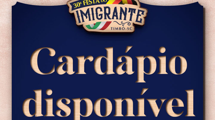 Confira os valores da gastronomia da 30ª Festa do Imigrante de Timbó