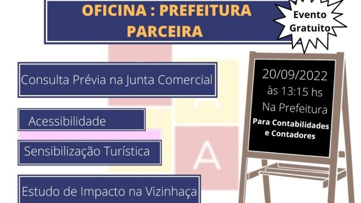 Indaial – Sala do Empreendedor promove oficina gratuita “Prefeitura Parceira” para contabilidade e contadores
