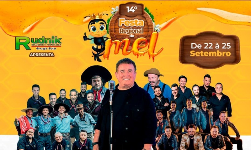 Alto Vale se prepara a 14ª Festa Regional do Mel, com show nacional de Amado Batista