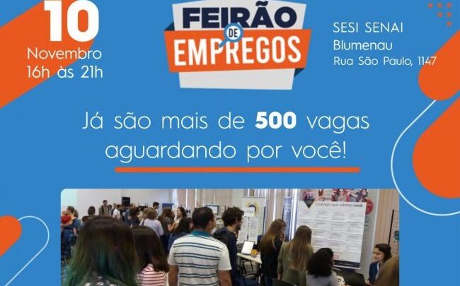 Mundo Senai oferece oficinas, palestras e feirão do emprego em Blumenau