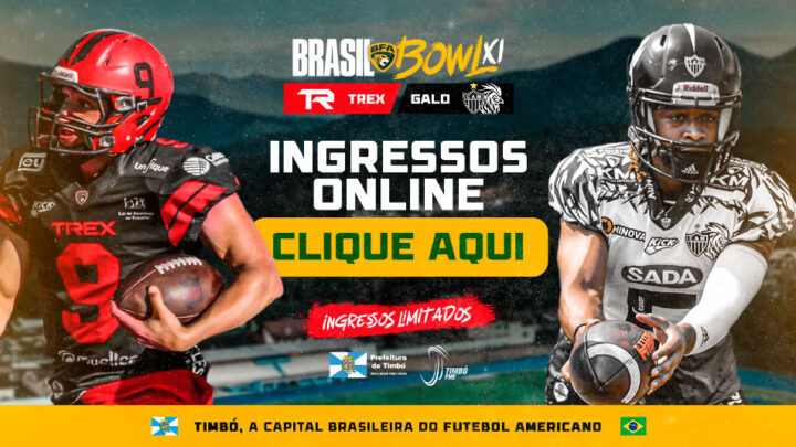 Futebol Americano – Ingressos já estão à venda para T-Rex x Atlético Mineiro