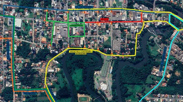 Confira os desvios de trânsito durante Desfile Cívico nesta terça-feira em Timbó