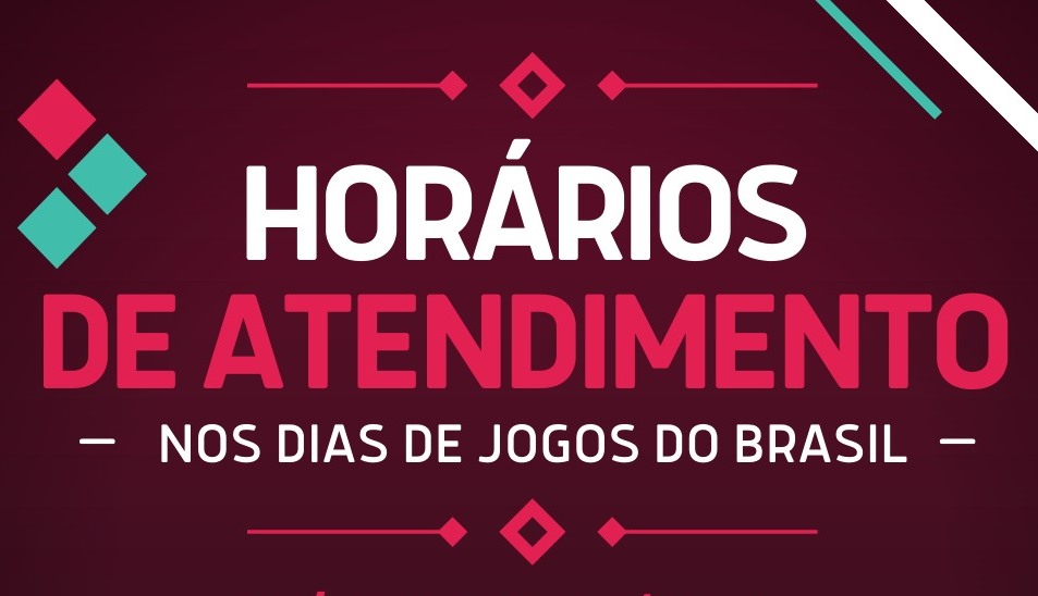 Copa: horários especiais de funcionamento durante os jogos do Brasil