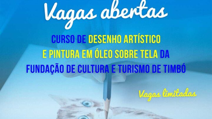 Curso de desenho da Fundação de Cultura e Turismo de Timbó está com inscrições abertas