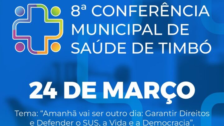 Timbó promove Conferência Municipal de Saúde nesta sexta-feira