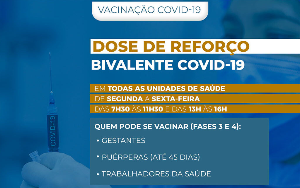 Timbó vacina gestantes, puérperas de até 45 dias e trabalhadores da saúde com dose de reforço bivalente contra Covid-19 Timbó vacina gestantes, puérperas de até 45 dias e trabalhadores da saúde com dose de reforço bivalente contra Covid-19