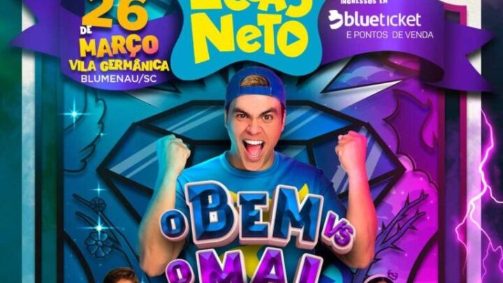 Contagem regressiva para o musical apresentado por um dos maiores fenômenos da era digital Luccas Neto, em Blumenau