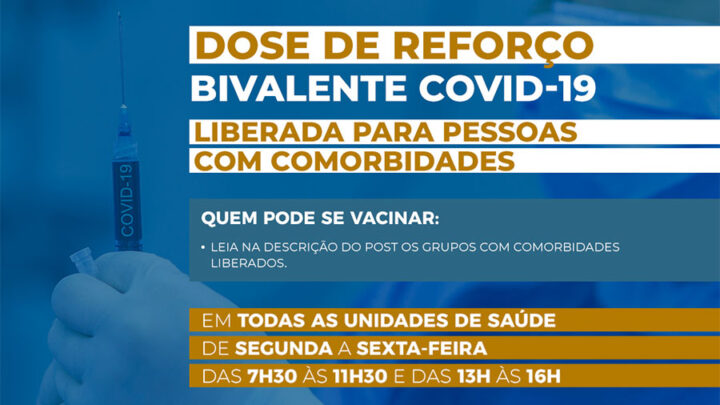 Timbó – Dose bivalente da vacina contra Covid-19 é liberada para pessoas com comorbidades