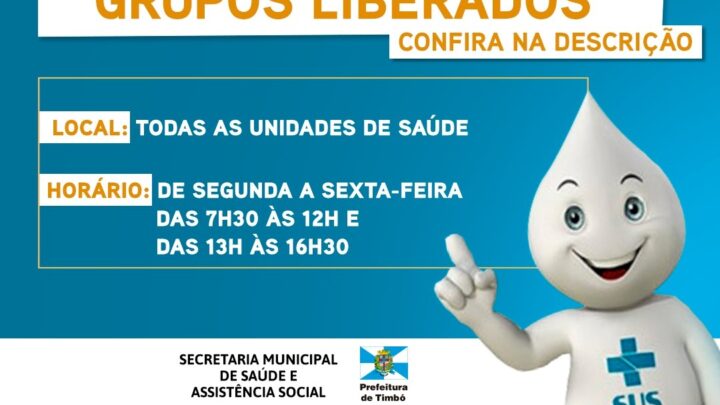 Timbó inicia Campanha nacional de vacinação contra Influenza