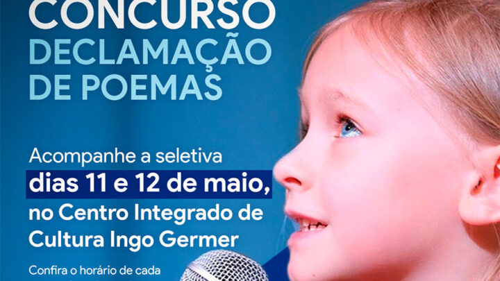 Seletiva do Concurso de Declamação de Poemas de Timbó acontece nesta quinta e sexta-feira