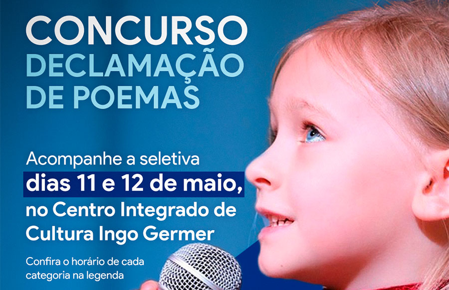 Seletiva do Concurso de Declamação de Poemas de Timbó acontece nesta quinta e sexta-feira