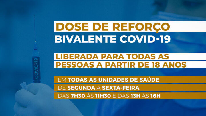 Vacina bivalente contra Covid-19 é liberada para todas as pessoas a partir de 18 anos