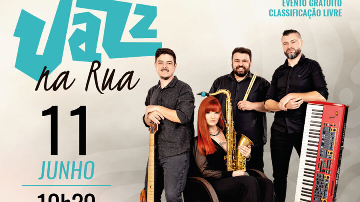 Projeto de música instrumental leva apresentações de jazz a espaços públicos de Blumenau, de junho a dezembro deste ano