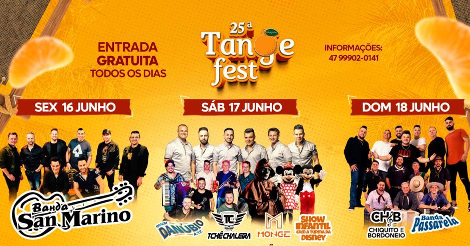 25ª Tangefest começa nesta sexta-feira em Apiúna, com entrada gratuita todos os dias