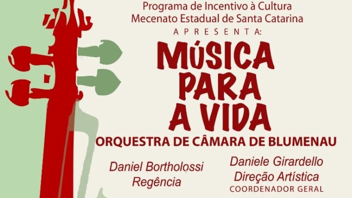 Orquestra de Câmara de Blumenau se apresenta no Teatro Municipal de Timbó no dia 21 de junho
