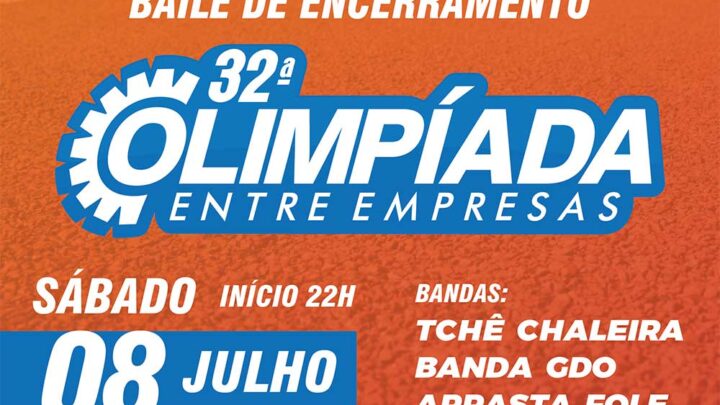 Baile de encerramento da Olimpíada Entre Empresas de Timbó acontece dia 08 de julho