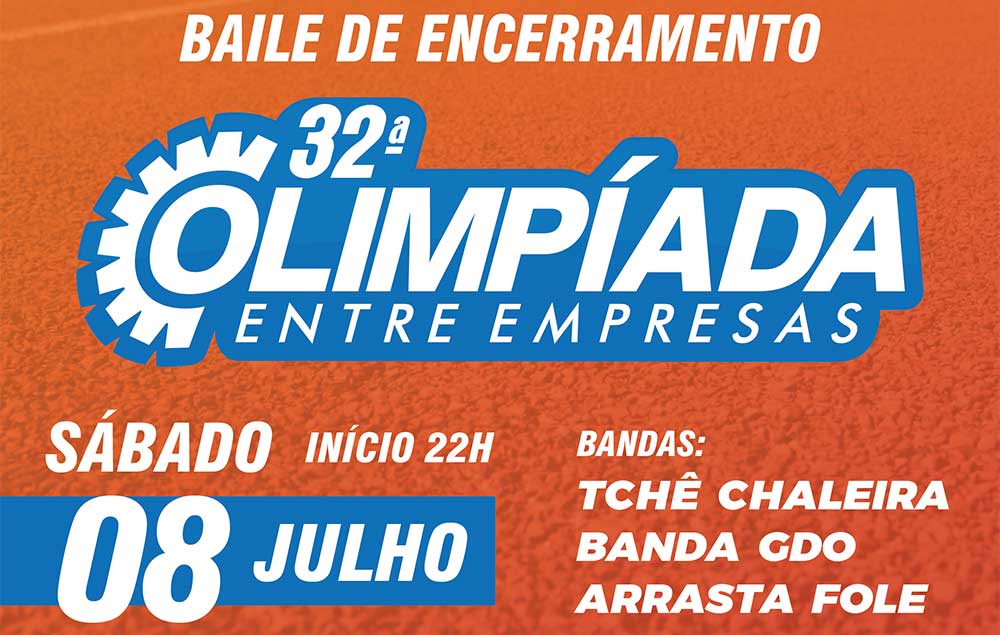 Baile de encerramento da Olimpíada Entre Empresas de Timbó acontece dia 08 de julho