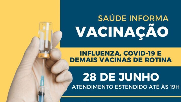 Unidades de Saúde da Quintino e Vila Germer terão horário estendido nesta quarta-feira para aplicação de vacina