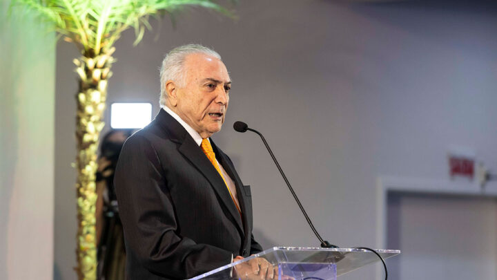 Michel Temer fala em pacificação do país durante o Almoço de Ideias ADVB/SC