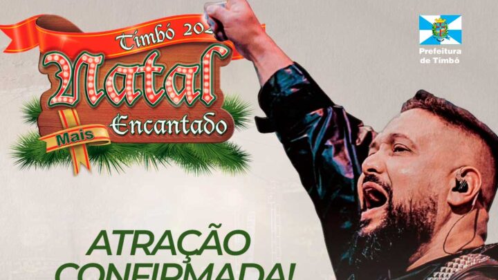 Timbó irá receber cantor gospel Fernandinho para o Natal Mais Encantado 2023