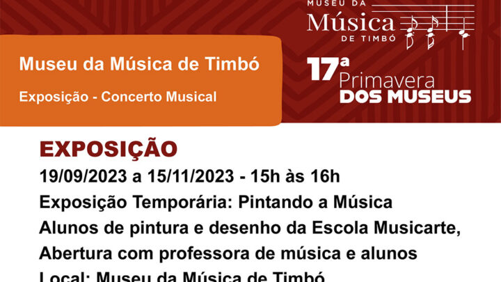 Museu da Música de Timbó participa da 17ª Primavera dos Museus
