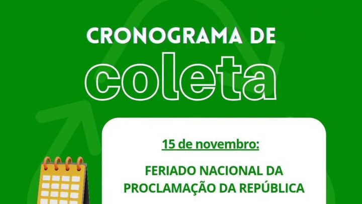 Não haverá coleta de resíduos em Timbó nesta quarta-feira, 15 de novembro