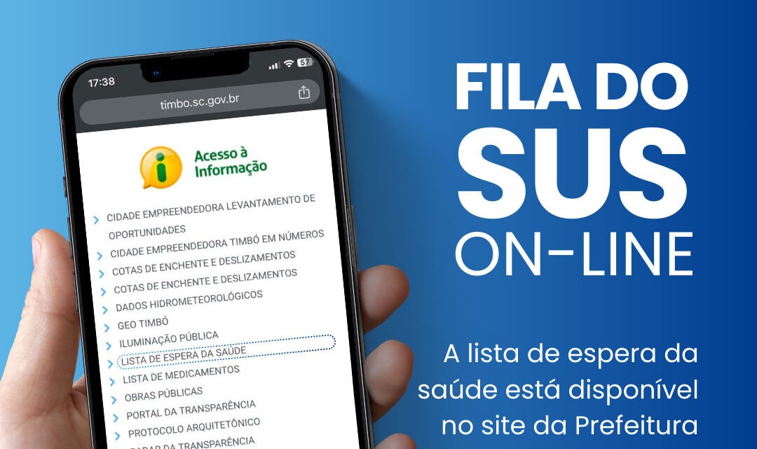 Fila do SUS agora está mais fácil de acessar através do site da Prefeitura de Timbó
