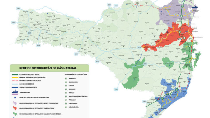 Gás Natural: Santa Catarina receberá mais de R＄ 776 milhões investidos nos próximos cinco anos