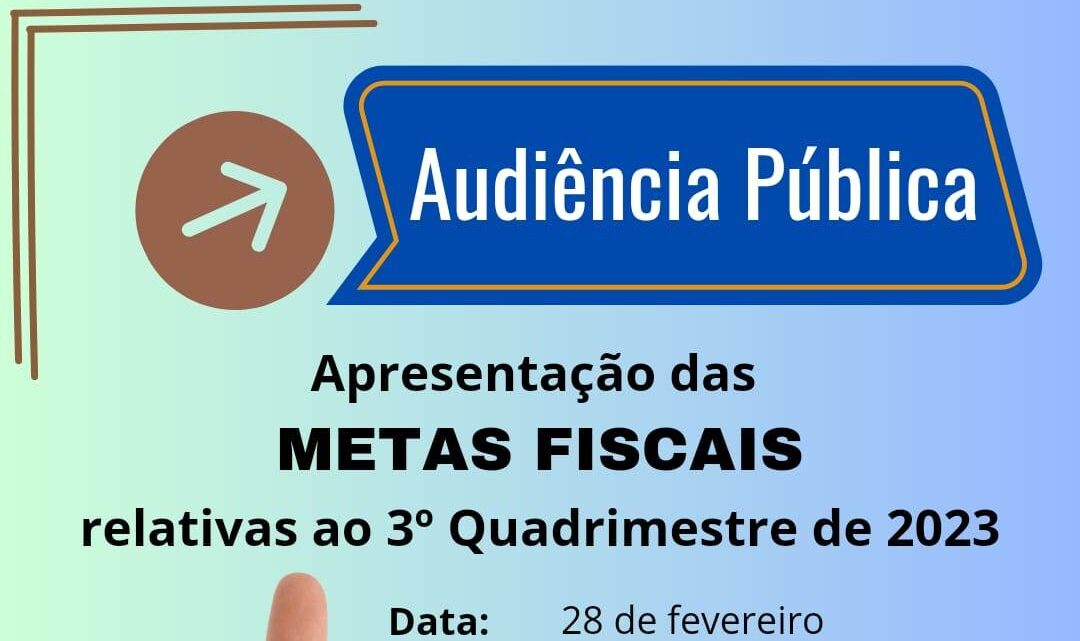 Câmara Municipal de Timbó realiza Audiência Pública sobre Metas Fiscais dia 28/02