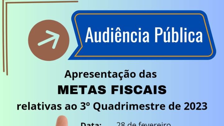 Câmara Municipal de Timbó realiza Audiência Pública sobre Metas Fiscais dia 28/02