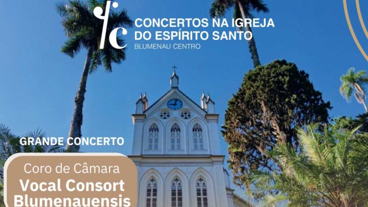Igreja Luterana do Espírito Santo abre novo ciclo de grandes concertos com apresentação do Vocal Consort Blumenauensis no dia 27 de março, em Blumenau