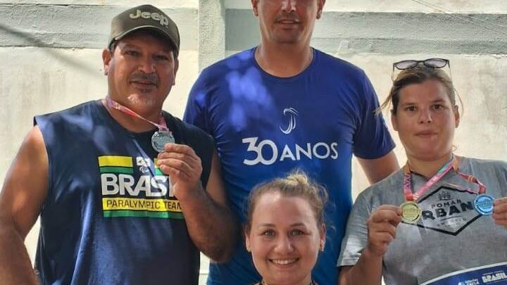 Atletas paralímpicos de Timbó brilham no Meeting de Atletismo em Florianópolis