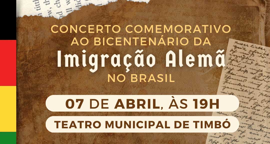 Timbó realiza Concerto do Bicentenário da Imigração Alemã no Brasil Timbó realiza Concerto do Bicentenário da Imigração Alemã no Brasil