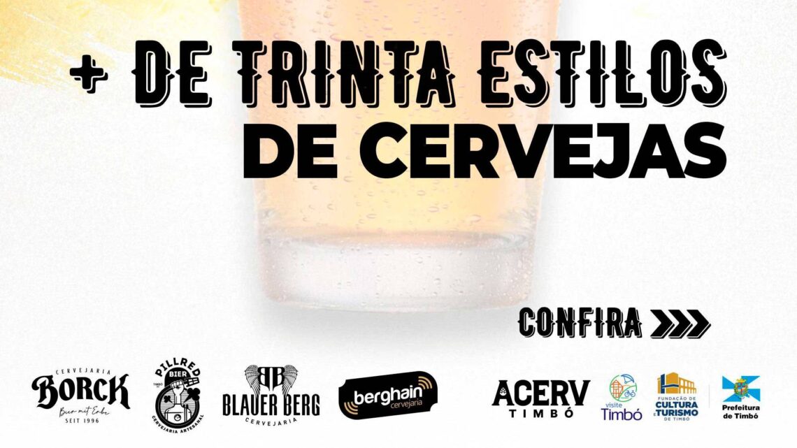 Confira os mais de 30 estilos de cerveja que terão no Festival das Cervejarias de Timbó