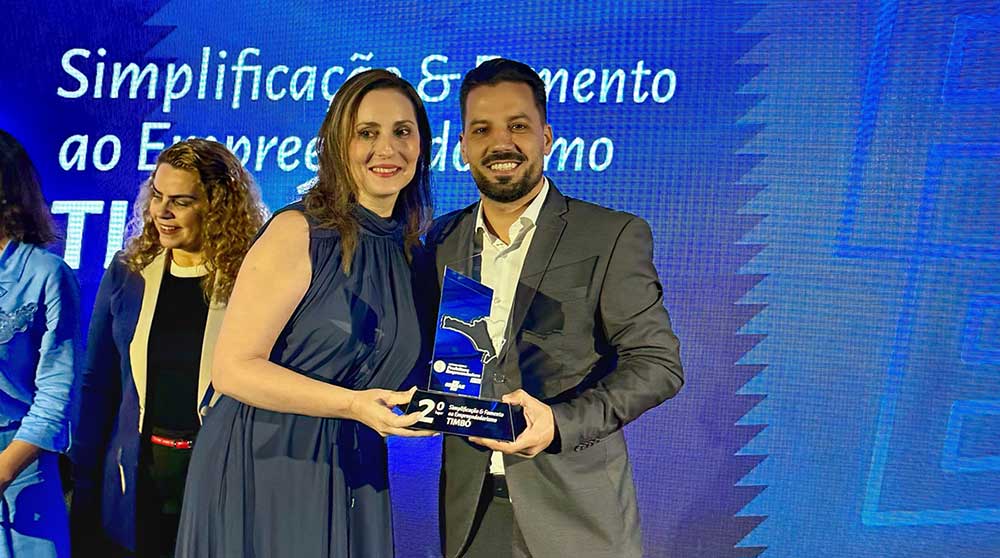 Timbó conquista mais um Prêmio Sebrae Prefeitura Empreendedora com o Simplifica Timbó