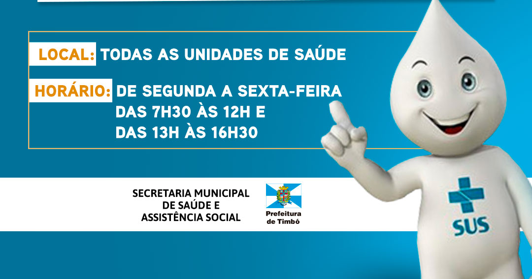 Timbó amplia faixa etária da vacinação contra a Gripe para criança até 12 anos
