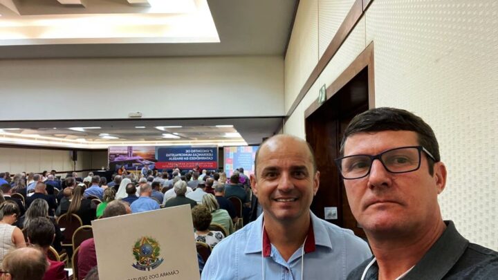 Vice-prefeito de Rodeio e Presidente da Câmara vão a Brasília em busca de recursos