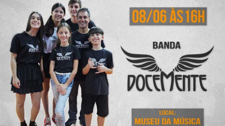 Banda Docemente se apresenta no Museu da Música de Timbó no dia 08 de junho