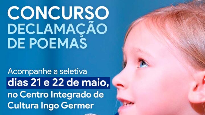 Seletiva do Concurso de Declamação de Poemas de Timbó acontece nos dias 21 e 22 de maio