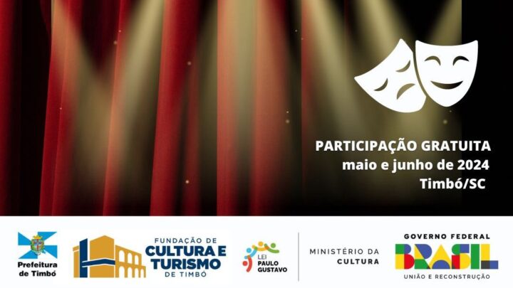 Projeto de oficinas de teatro gratuitas para jovens chega à Timbó em maio e junho