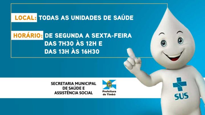 Vacina contra Gripe é liberada para toda a população em Timbó