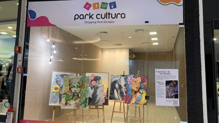 Exposição da artista plástica Ju Valentini no Shopping Park Europeu