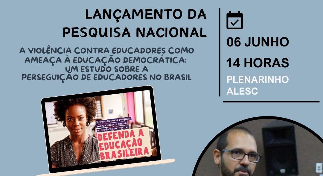 Violência contra educadores é tema de pesquisa nacional lançada em SC Violência contra educadores é tema de pesquisa nacional lançada em SC