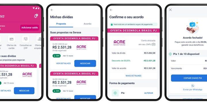 Dívidas CNPJ com descontos do Desenrola também podem ser quitadas no aplicativo da Serasa
