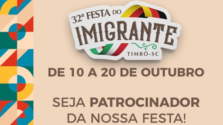 Aberto chamamento para patrocínio da 32ª Festa do Imigrante