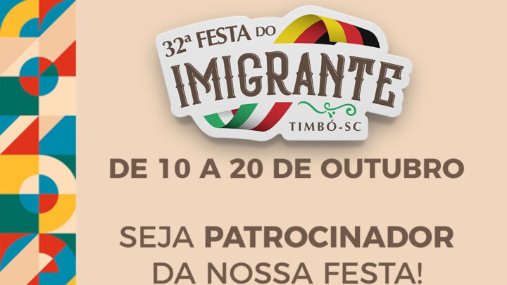 Prorrogada chamada pública para patrocínio da 32ª Festa do Imigrante